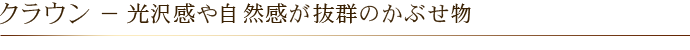 クラウン － 光沢感や自然感が抜群のかぶせ物