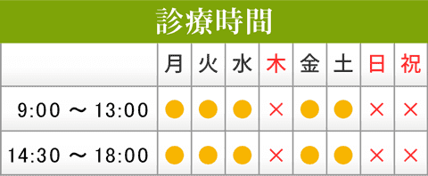 たいよう歯科　診療時間